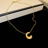 NEW LETTER PENDANT NICHE TEMPERAMENT NECKLACE_CWAJE2063