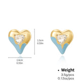 Womens Stylish Geometric Heart-Shaped Earrings