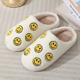 CUTE SEVEN SMILING FACE FUZZY SLIPPERS WOMEN_CWSHS0252