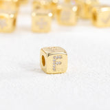 18K GOLD PLATED ZIRCONIA DICE PENDANT NECKLACE_CWMM5876