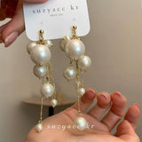 GENTLE AND ELEGANT PEARL TASSEL EARRINGS_CWAJE2175