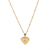 SIMPLE ZIRCON HEART OPENING AND CLOSING NECKLACE_CWMM3781