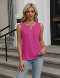 Solid Color Crew Neck Sleeveless Casual Vest