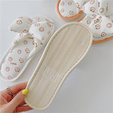 KLEIN BLUE SMILEY BEAR BOW SLIPPERS FOR WOMEN_CWMM2982