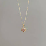 2024 NEW SIMPLE PINK WATER DROP NECKLACE_CWAJE1262