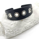 ELEGANT PUNK WIDE PU HEADBAND WITH LARGE STUDS_CWAHA6316