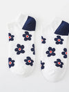 Flower Pattern Casual Ankle Socks_Cwms092