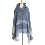 Women Herringbone Pattern Hooded Shawl_Cwasc1202