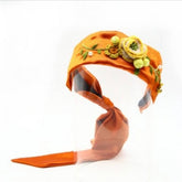 HANDMADE PEARL YELLOW ROSE HEADBAND RETRO SILKSTYLE_CWMM6123