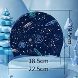 BOYS XL SILICONE SWIM CAP GALAXY PRINT COMFY FIT_CWMM6785