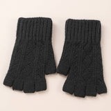 Diamond-Shaped Hollow Fingerless Gloves_Cwag0103