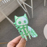 GLOW SKULL PUMPKIN ACETATE HAIR CLAW 8 3CM CLIP_CWASC1590