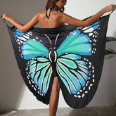 3D BUTTERFLY PRINT BEACH DRESS SLING RESORT STYLE_CWBLS0459