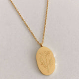 NEW STAINLESS STEEL DECEMBER FLOWER NECKLACE_CWMM3770