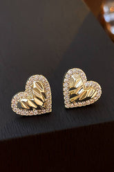 GOLD COLOR HEART EARRINGS_CWAJE0276