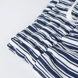 Striped Straight-Leg Wide-Leg Cargo Pants