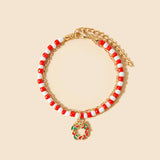 CHRISTMAS COLORBLOCK HANDMADE BEADED BRACELET_CWAJE1858