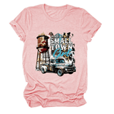 JUST A SMALL TOWN GIRL PRINT T SHIRT LOOSE FIT_CWTTS1525