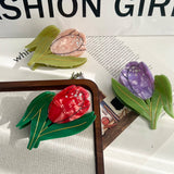 SPRING FLOWER ACETATE CLAW TULIP HAIR CLIP_CWAHA5901