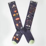 FANCY DESIGN PATTERNED KNEE HIGH SOCKS_CWMS0188