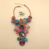 FASHION CRYSTAL ALUMINUM NECKLACE EARRINGS SET_CWMM4963