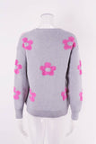 Womens Floral Personality Plus-Size Sweater