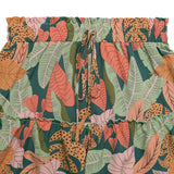 Tropical Plant Vacation Printed Elastic Shorts