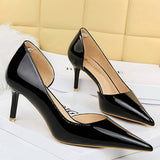 GLOSSY SHALLOW POINTED TOE SEXY HIGH HEELS_CWSHH0061