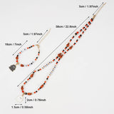 Cwaje05680_Halloween Ghost Pumpkin Beaded Pendant Necklace