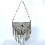 RIVET SOFT LEATHER TASSEL SHOULDER BAG_CWAB0780