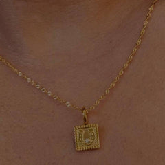STAINLESS STEEL U SHAPED NECKLACE WITH ZIRCONIUM_CWMM5600
