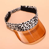 PVC VISOR HAT SUMMER SUNSHADE CAP FOR BEACH_CWAH3285