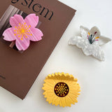 DAISY ACETATE HAIR CLAW SWEET SUNFLOWER BUN CLIP_CWAHA5966