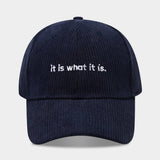 Corduroy Letter Baseball Cap Women Trendy_Cwah04649
