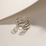 STAINLESS STEEL COLOR MATCHING THREE LAYER RINGS_CWAJE1240
