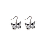 HALLOWEEN SKULL DARK BUTTERFLY EARRINGS_CWAJE1870