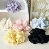 Large Blue Chiffon Scrunchie Ponytail Holder_Cwaha07529