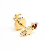 Zodiac Star Stud Earrings Simple Stainle Steel_Cwaje5039