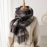 ARTISTIC PLAID TASSEL SCARF FOR FALL AND WINTER_CWASC2762