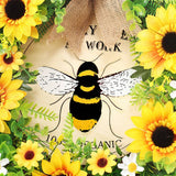 SUNFLOWER BEE FESTIVAL FAUX FLORAL WREATH_CWAJE05409