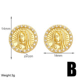 RETRO VIRGIN MARY EARRINGS_CWAJE0975