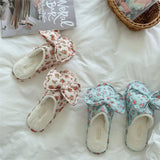 BOWKNOT WINTER PLUSH OPEN TOED HOME SLIPPERS_CWMM2975