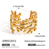 Vintage 18K Gold Hammered Branch Cuff Bracelet