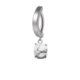 SIMPLE CURVED SMOOTH BUTTERFLY STAR BELLY RING_CWMM9467