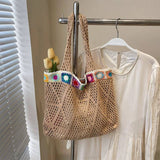 Cwab5057_Large Capacity Woven Shoulder Underarm Bag