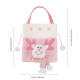 Cwmm9352_New Christmas Pink Plush Christmas Gift Bag