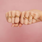GEOMETRIC CZ STEEL RING WITH LUXE GLOSS FINISH_CWMM8931