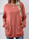 Cwohol0966_Winter Fleece Pocket Long-Sleeved Hoodie