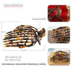 ROSE DOME COMB CLIP ACETATE HAIRPIN_CWAHA4226