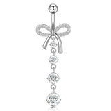 HEART BUTTERFLY CZ BELLY RING BODY JEWELRY_CWMM9180